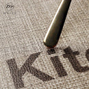 Tapete Para Cozinha Antiderrapante Couro Sintético Kitchen