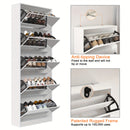 Armário de Armazenamento para Sapatos com 5 Gavetas Espelhadas Abatíveis