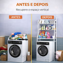 Estante Organizadora para Banheiro e Lavanderia em Aço - 3 Níveis