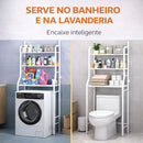Estante Organizadora para Banheiro e Lavanderia em Aço - 3 Níveis