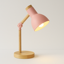 Luminária de Mesa Articulada Acabamento em Madeira