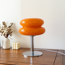 Luminária de Mesa Moderna Vidro e Inox