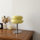 Luminária de Mesa Moderna Vidro e Inox