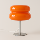 Luminária de Mesa Moderna Vidro e Inox