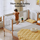 Suole Children's Bed Baby Bed Solid Wood Wide Side Flat Connect Large Bed Seamless Adjustable Guardrail Kids Bed