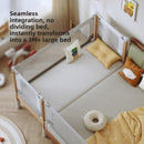 Suole Children's Bed Baby Bed Solid Wood Wide Side Flat Connect Large Bed Seamless Adjustable Guardrail Kids Bed