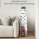 Armário de Armazenamento para Banheiro Pequeno, Organizador de PVC Estreito e Elegante, Ideal para Espaços Apertados, Fácil de Montar e Durável, Armário Multiuso para Papel Higiênico para Banheiro, Quarto e Sala de Estar, Presente para o Dia dos Namorados