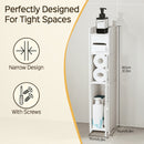 Armário de Armazenamento para Banheiro Pequeno, Organizador de PVC Estreito e Elegante, Ideal para Espaços Apertados, Fácil de Montar e Durável, Armário Multiuso para Papel Higiênico para Banheiro, Quarto e Sala de Estar, Presente para o Dia dos Namorados