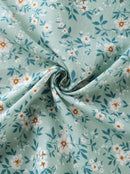 Vestido Midi Floral Elegante – Decote V e Modelagem Acinturada - Rosence